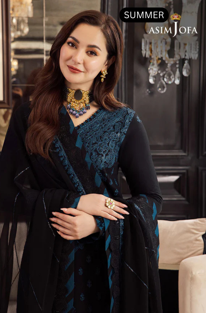 Asim Jofa - Summer 3PC Lawn Emb Suit -AC0139