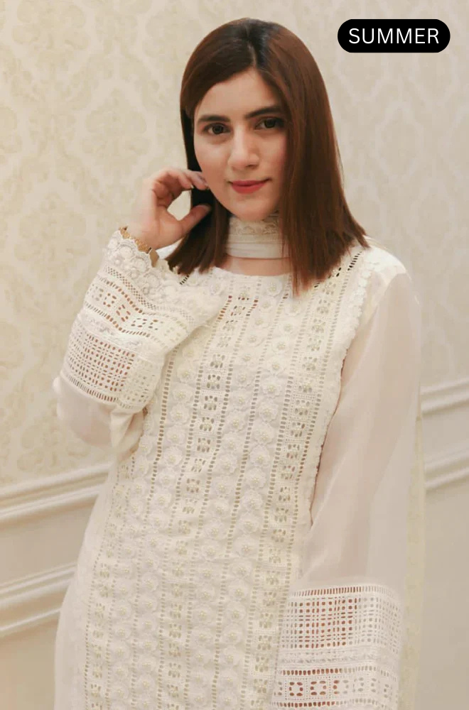 Maria.B - Summer 3PC Lawn Embroidered Suit - AC060