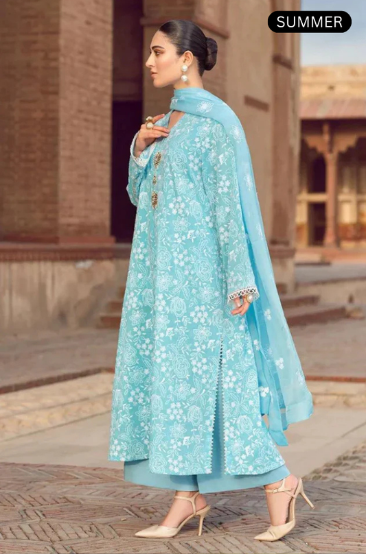 Bareeze - Summer 3PC Lawn Embroidered Suit -AC016