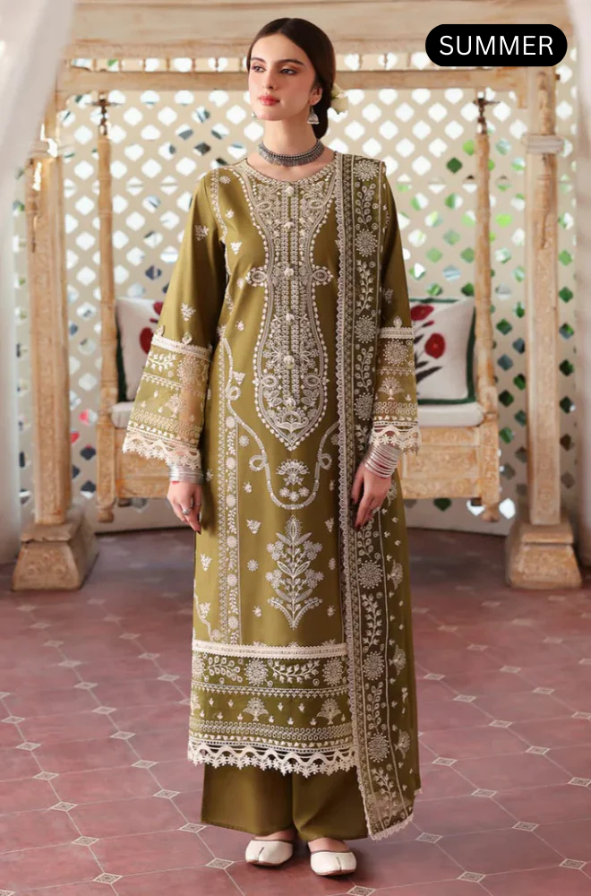 MAHNUR - Summer 3PC Lawn Embroidered Suit -AC019