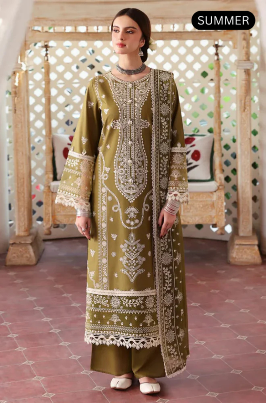 MAHNUR - Summer 3PC Lawn Embroidered Suit -AC019