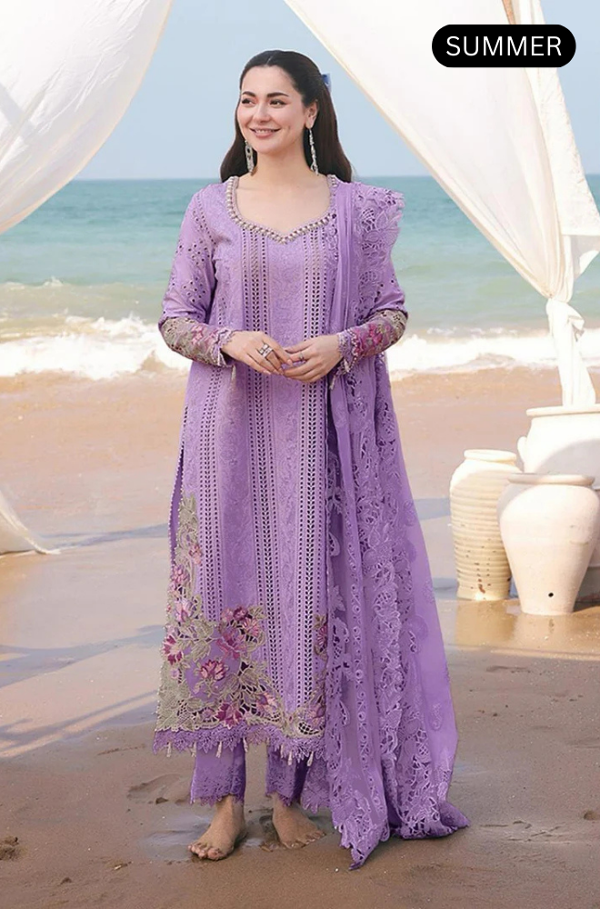 Qalamkar - Summer 3PC Lawn Emb Suit -AC0234