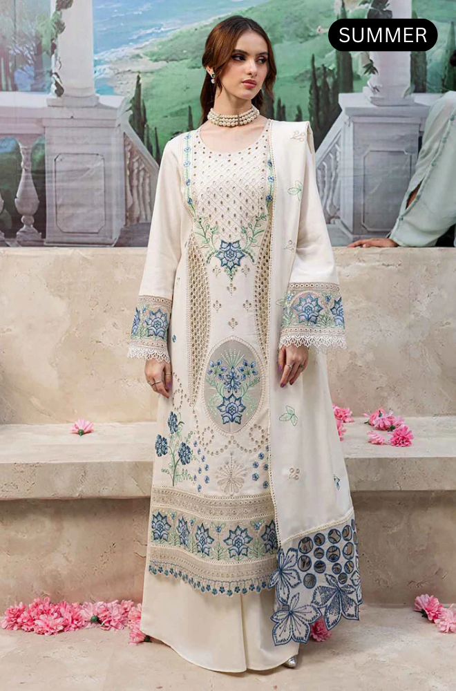 MAHNUR - Summer 3PC Lawn Embroidered Suit -AC1027