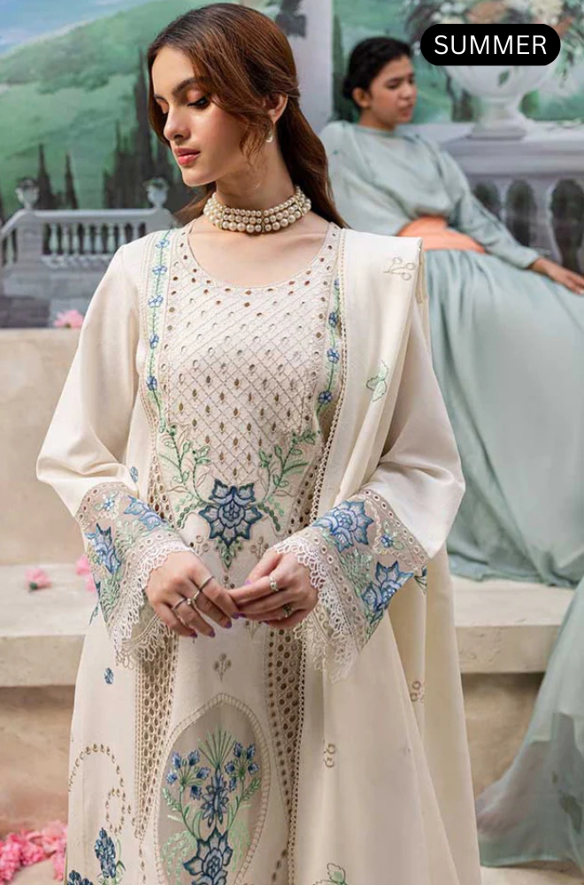 MAHNUR - Summer 3PC Lawn Embroidered Suit -AC1027
