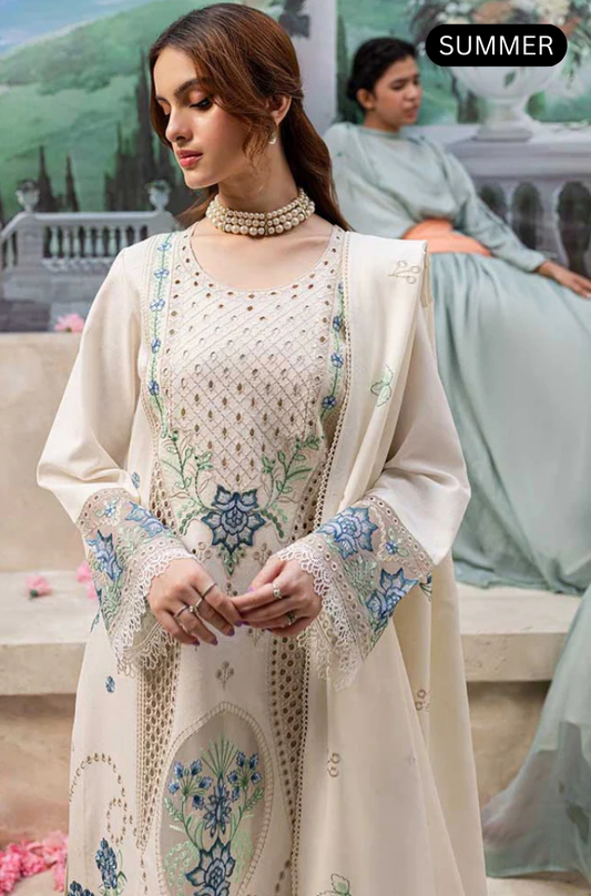 MAHNUR - Summer 3PC Lawn Embroidered Suit -AC1027