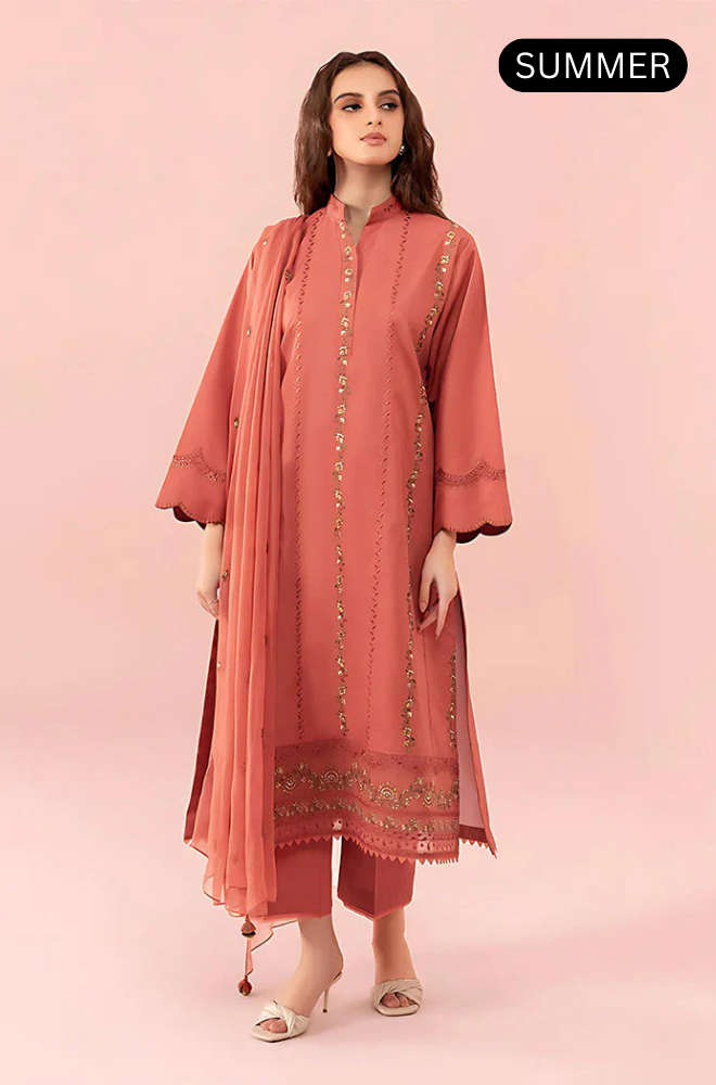 Sapphire - Summer 3Pc Lawn Emb Suit -AC0661