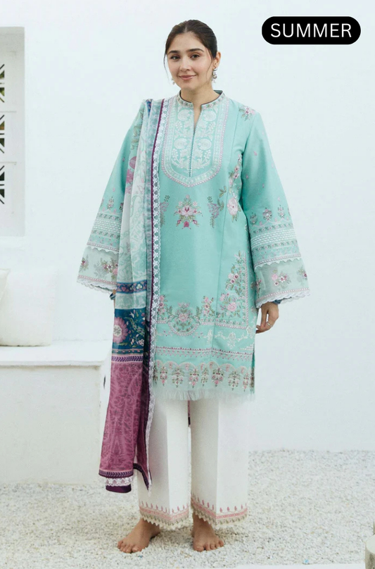 Zarashahjhan - Summer 3PC Lawn Embroidered Suit -AC0805