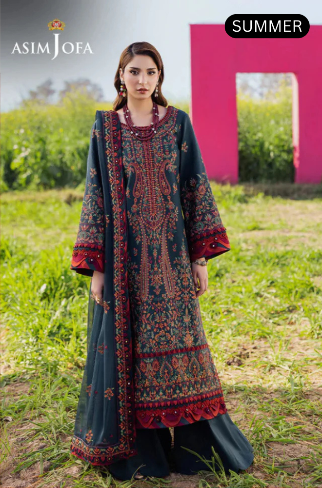 Asim Jofa - Summer 3PC Lawn Emb Suit -AC0119