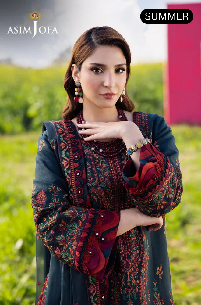 Asim Jofa - Summer 3PC Lawn Emb Suit -AC0119