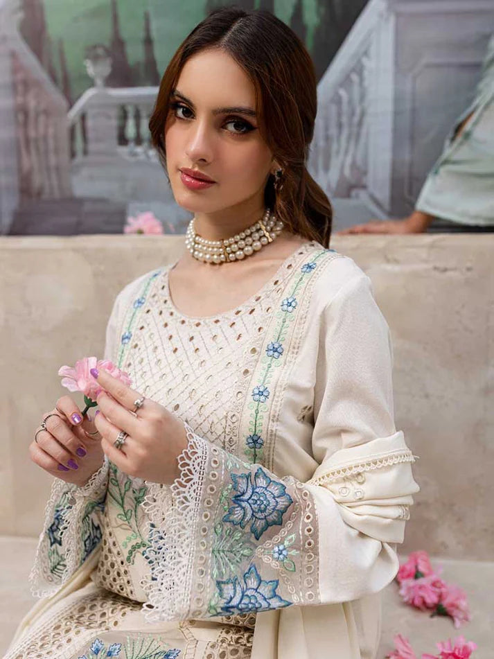 MAHNUR - Summer 3PC Lawn Embroidered Suit -AC1027