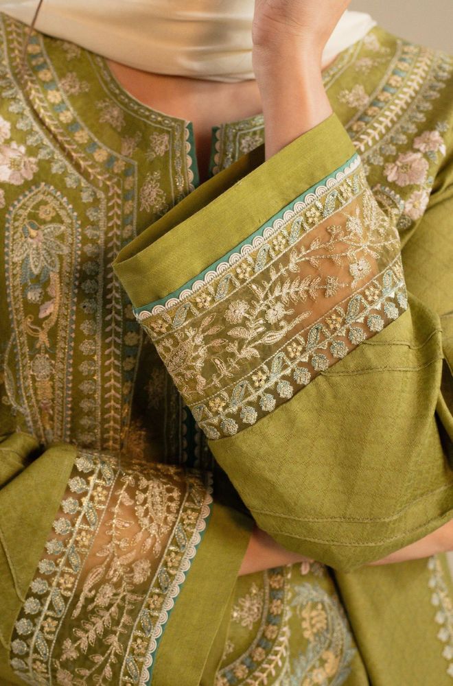 Zara Shahjahan - Summer 3PC Lawn Embroidered Suit - AC0210