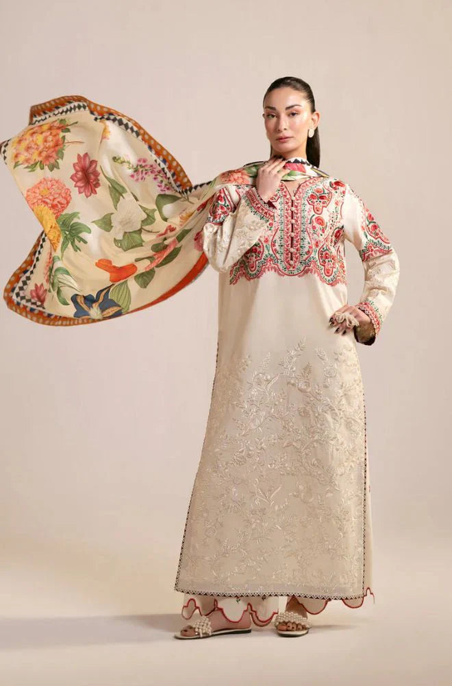 Sapphire - Summer 3PC Lawn Embroidered Suit - AC0213