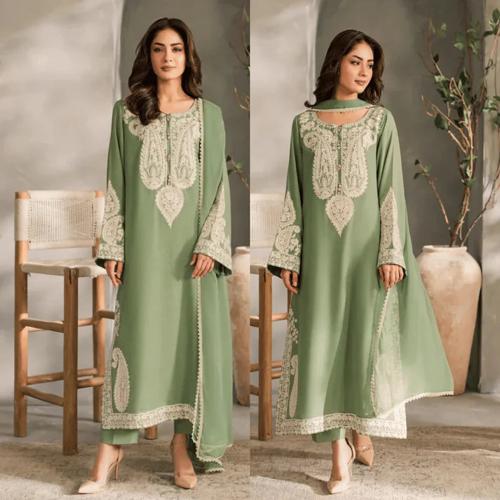 Mirana - Summer 3PC Lawn Embroidered Suit - AC0296