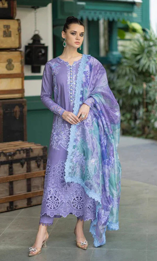 MUSHAQ Winter 3PC Chickan Kari Embroidered Dhanak Suite -AC078
