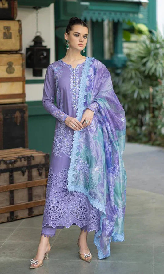 MUSHAQ Winter 3PC Chickan Kari Embroidered Dhanak Suite -AC078