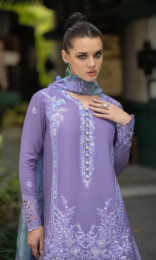 MUSHAQ Winter 3PC Chickan Kari Embroidered Dhanak Suite -AC078