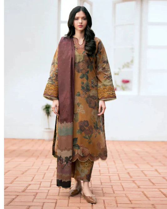 BAROQUE Winter Karandi Digitel Printed 3PC Suite -AC507