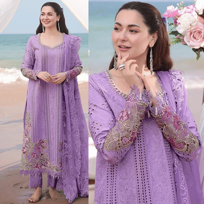 Qalamkar - Summer 3PC Lawn Emb Suit -AC0234