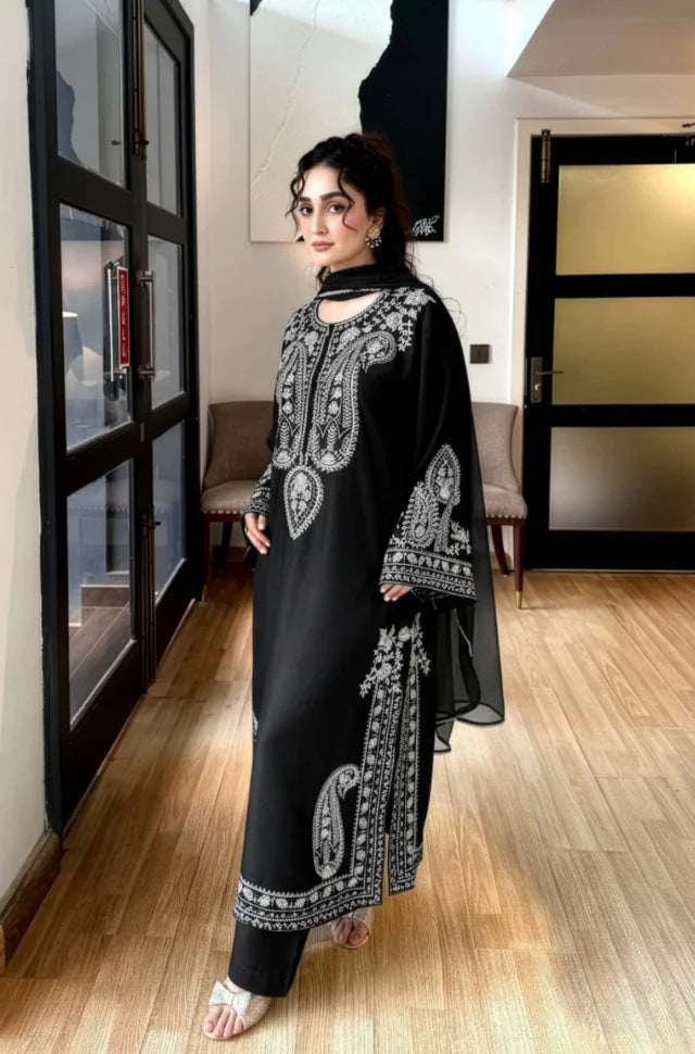 BATIK - Summer 3PC Lawn Embroidered Suit - AC0204