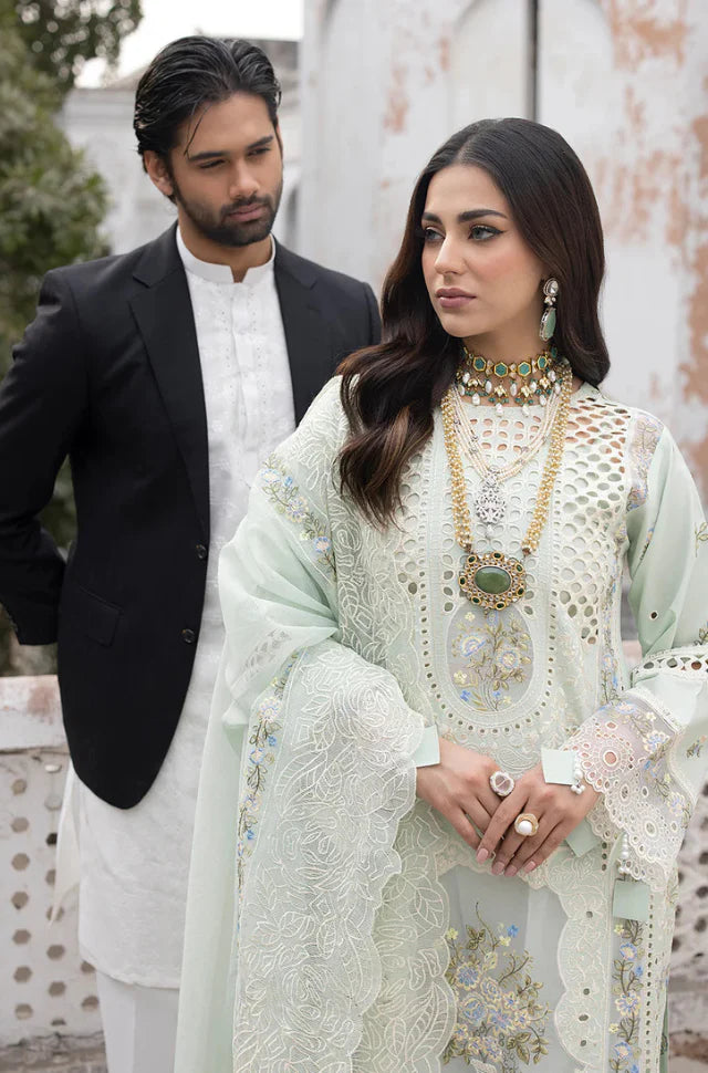 MAHNUR - Summer 3PC Luxury Emb Lawn Suit - AC0606 B