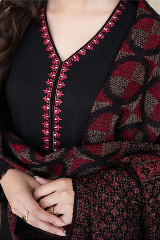 AISLING Winter Dhanak 3Pcs Embroidered Suite-AC0690