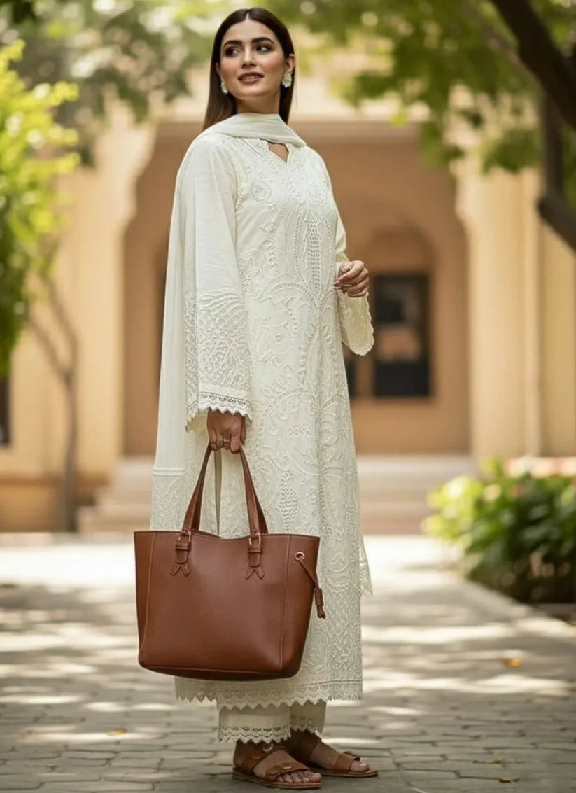 Maria.b - Summer 3PC Lawn Embroidered Suit -AC080