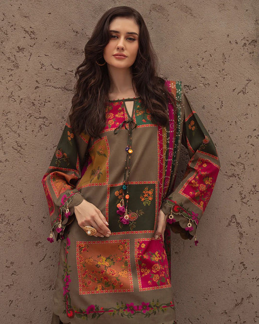 Charizma Winter 3PC Karandi Digital Print Dress -AC0729