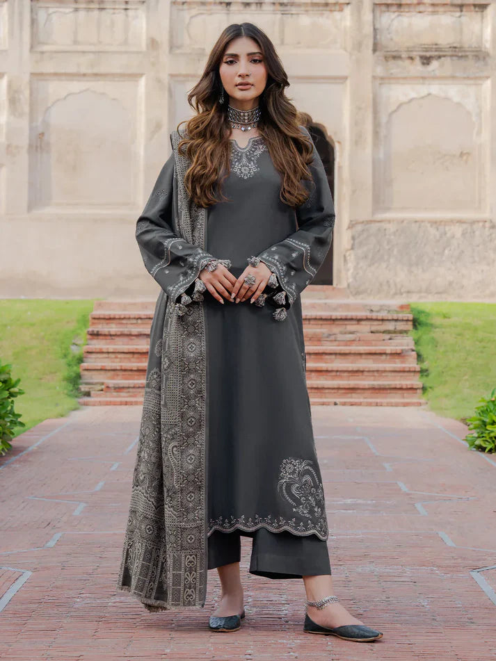 IZAL Winter 3PC Dhanak Embroidered Suit -AC0747