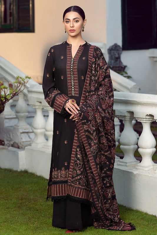 BAREEZE Winter Unstitched 3pcs Embroidered Dhanak Suite -AC0266