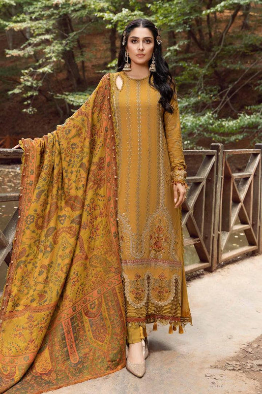 MARIA B Winter 3PC Embroidered Dhanak Suite -AC0921