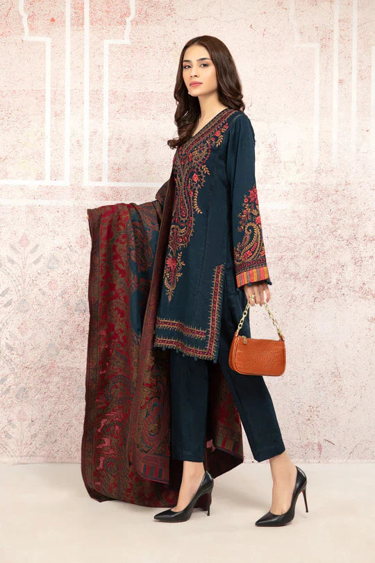 MARIA.B. Winter 3PC Khaddar Embroidered Suite  -AC0592