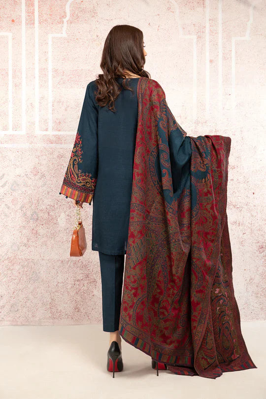 MARIA.B. Winter 3PC Khaddar Embroidered Suite  -AC0592