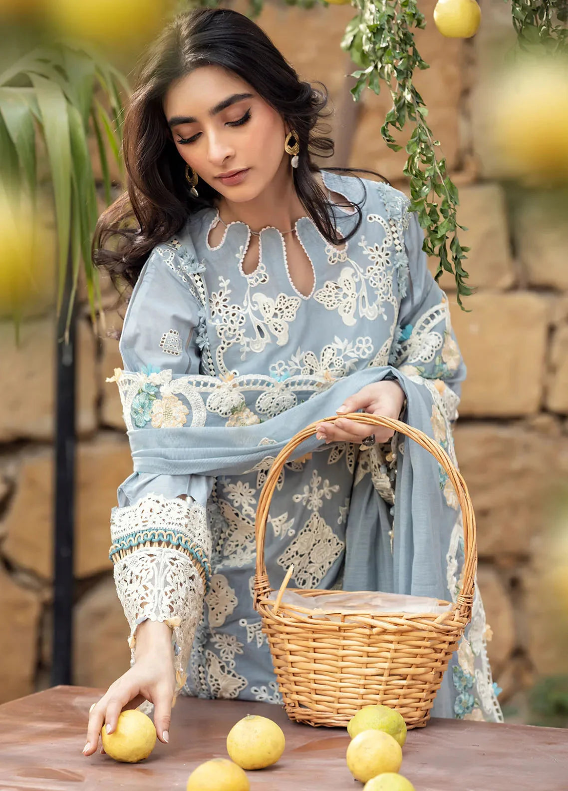 Elaf - Summer 3PC Emb Luxury Lawn suit -AC0607