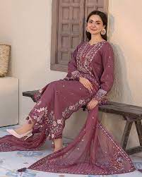 ALLYS Winter 3PC Dhanak Full Embroidered Suite -AC0447