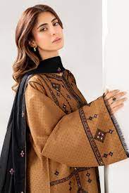 JAZMIN Winter 3pc Dhanak Embroidered Suite -AC0697