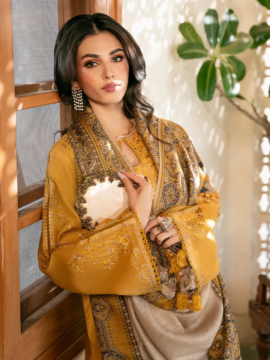IZAL Winter 3PC Dhanak Embroidered Suit -AC0748