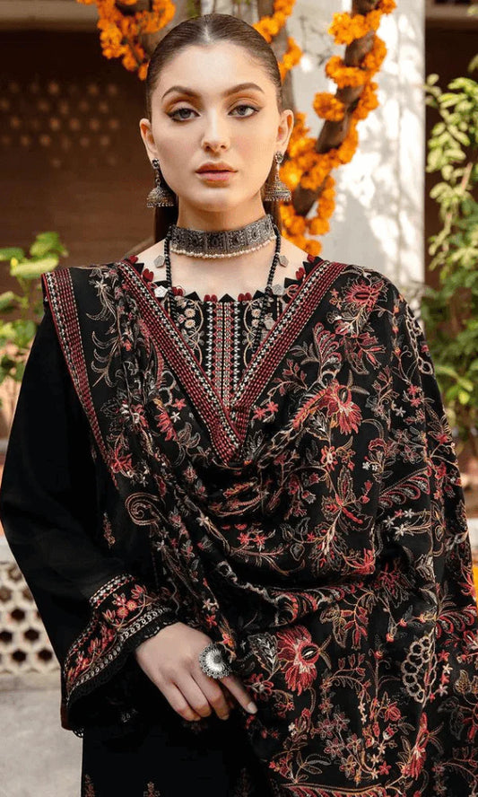 Bareeze Winter Embroidered Dhanak Three Piece Suite -AC0434