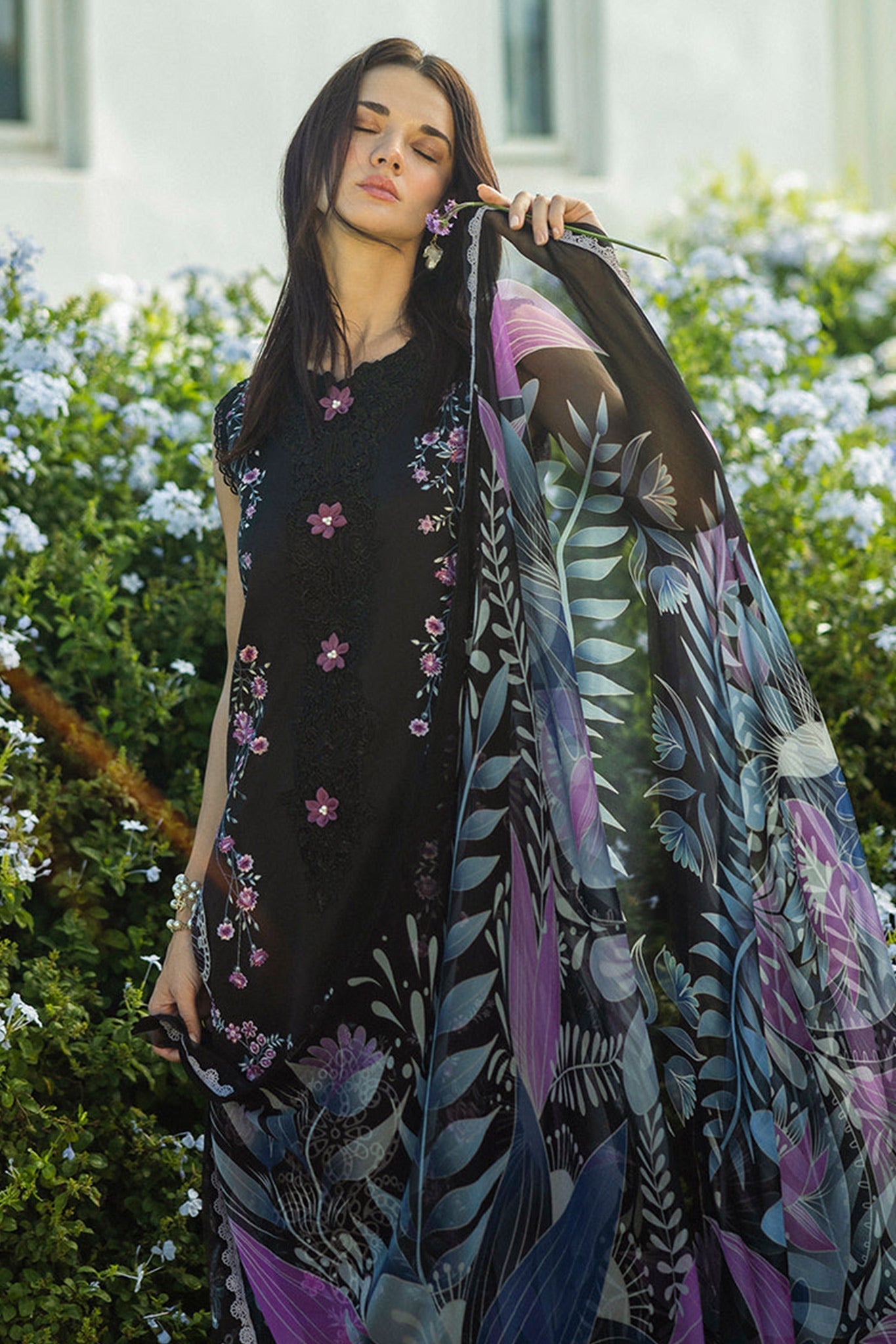 Mushq - Summer 3PC Embroidered Suit -AC4036