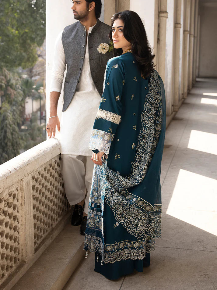 MAHNUR - Summer 3PC  Luxury Emb Lawn Suit - AC0606 A